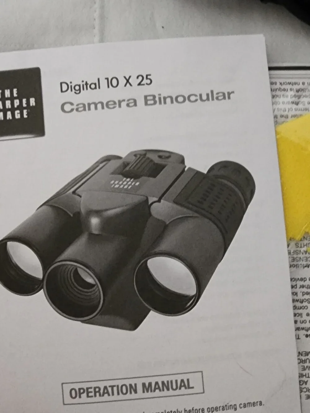 Sharper Image Gray Digital 10x25 Camera Binoculars with USB Cable and Mount